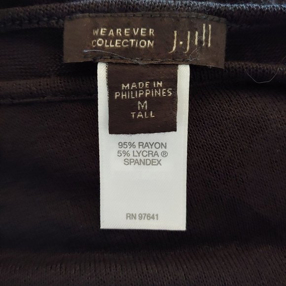 Wearever J.Jill long sleeve semi sheer maxi dress ultra high slits up sides MT - Picture 12 of 13